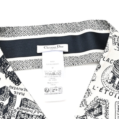 Christian Dior Silk Plan De Paris Mitzah Scarf Beige Black 3 of 3