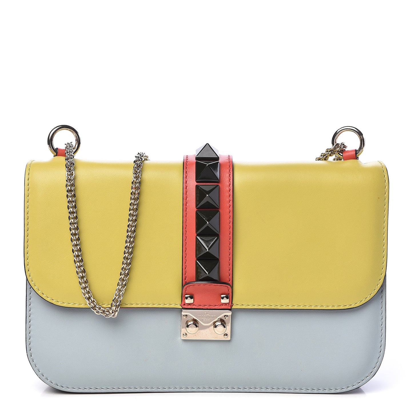 Vitello Medium Glam Lock Rockstud Flap Multicolor