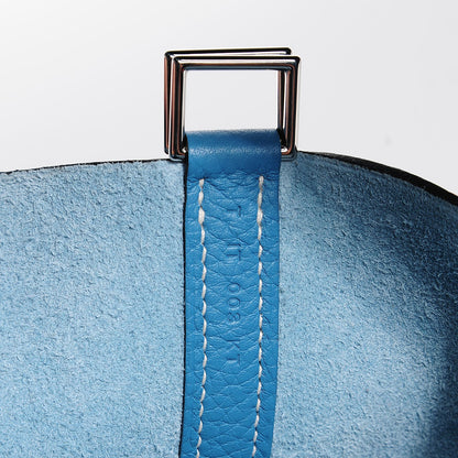 Hermes Taurillon Clemence Picotin Lock 18 PM Blue Jean 8 of 13