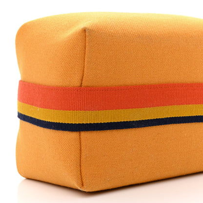 Hermes Wool Large Bride-A-Brac Pouch Coral Ocher Blue 8 of 12