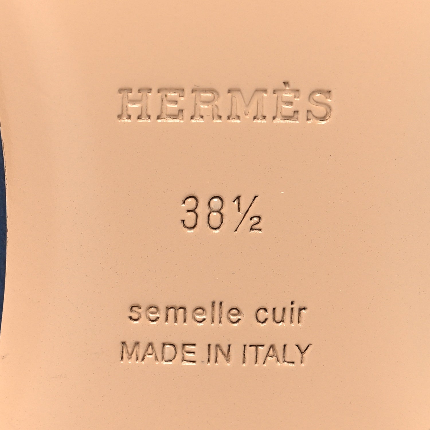 Hermes Goatskin Rivoli Mules 38.5 Bleu Maritime 8 of 10
