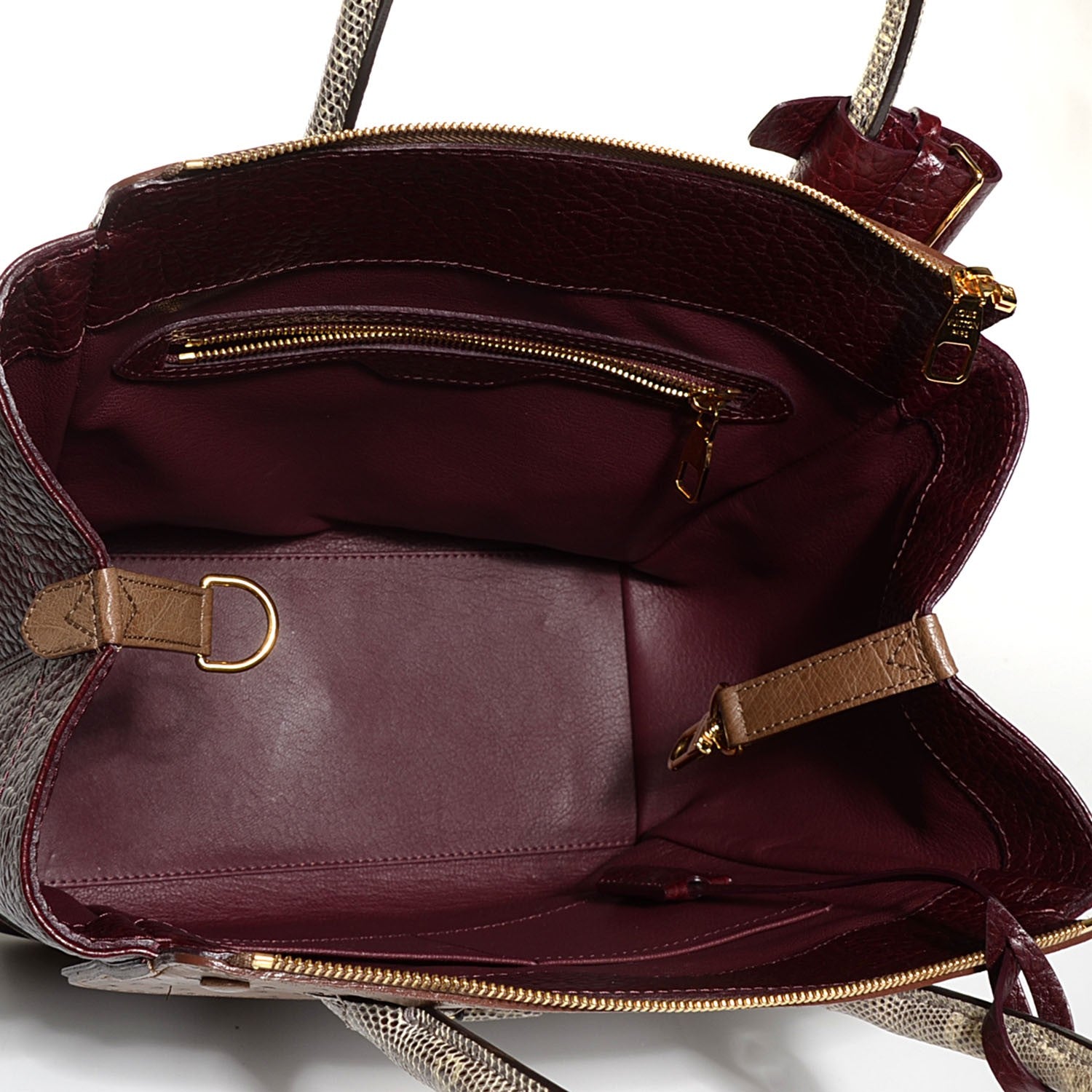 Louis Vuitton Ostrich Python Majestueux Tote MM Bordeaux 5 of 7