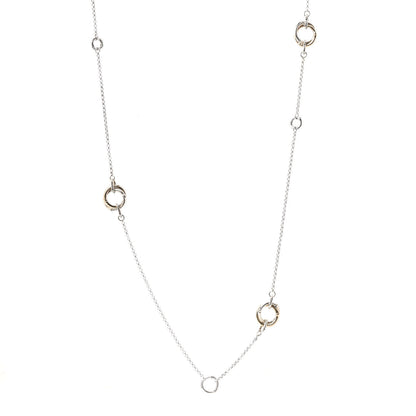 John Hardy Sterling Silver 18K Yellow Gold Bamboo Sautoir Necklace 1 of 5