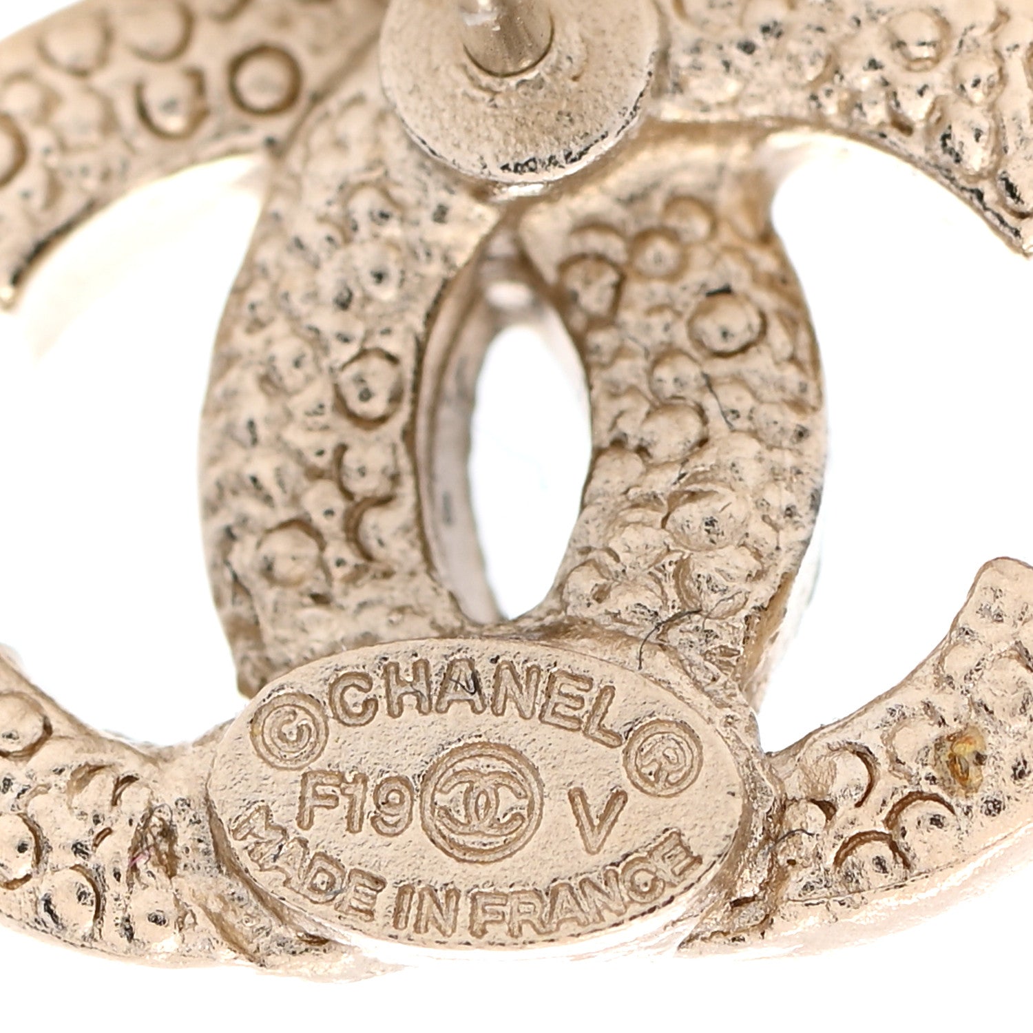 Chanel Crystal CC Earrings Gold 4 of 5