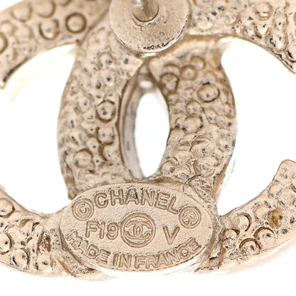 Chanel Crystal CC Earrings Gold 4 of 5