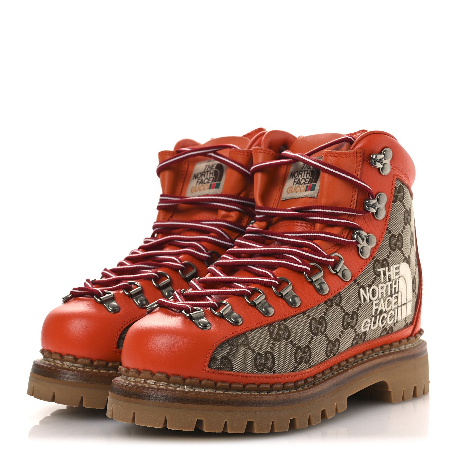 Gucci X THE NORTH FACE Monogram Textured Calfskin Hiking Ankle