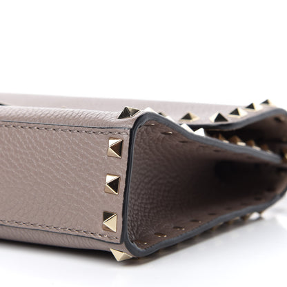 Valentino Garavani Pebbled Calfskin Medium Rockstud Flip Lock Crossbody Bag Clay 7 of 9