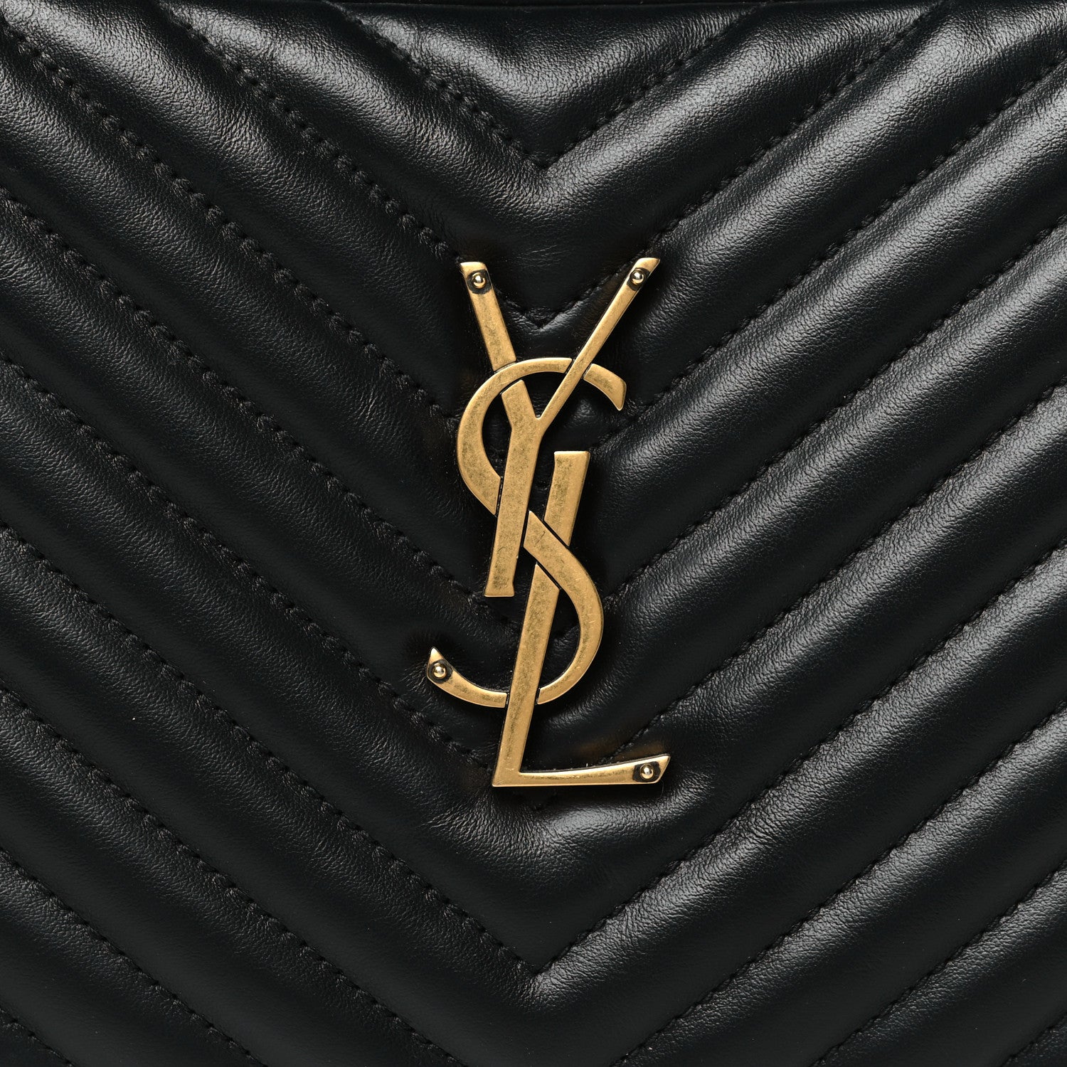Saint Laurent Calfskin Matelasse Monogram Lou Camera Bag Black 8 of 12