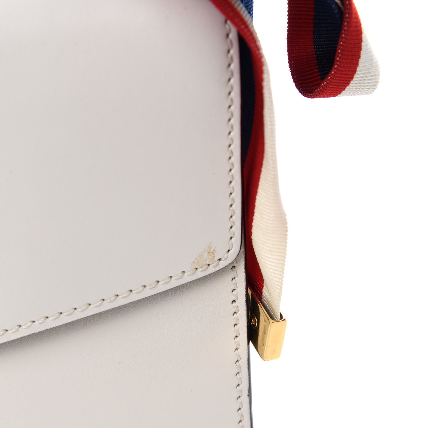 Gucci Calfskin Small Sylvie Shoulder Bag Off White 9 of 14