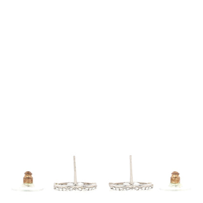 Chanel Crystal CC Earrings Silver 3 of 5