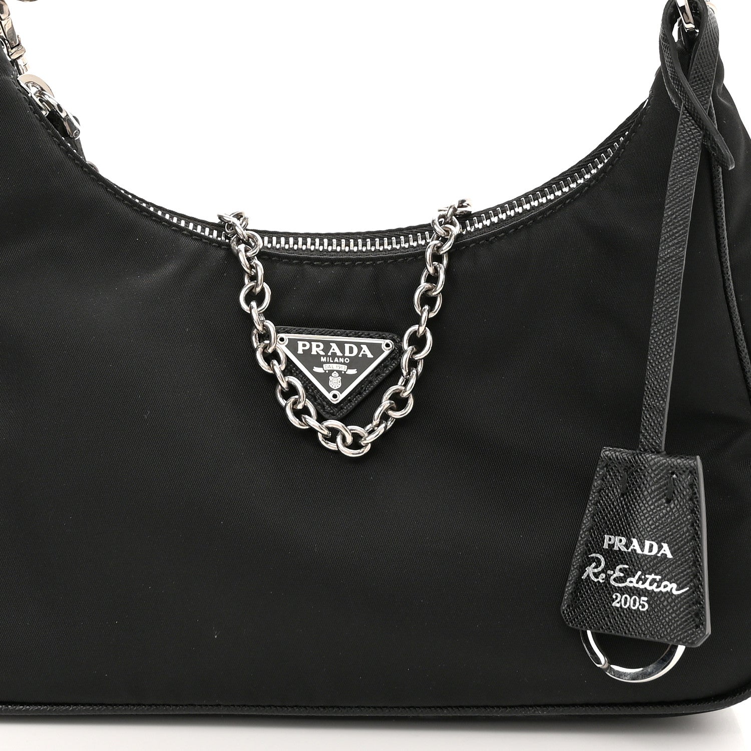 Prada Nylon Re-Edition 2005 Shoulder Bag Black 7 of 10