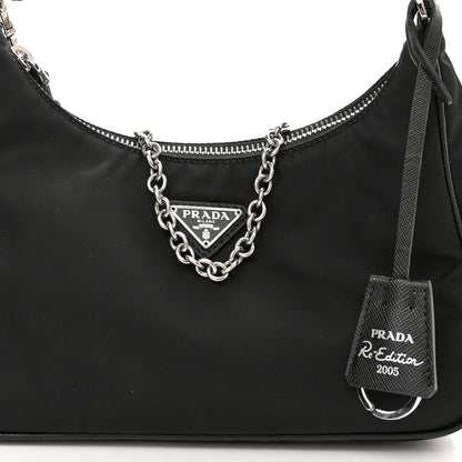 Prada Nylon Re-Edition 2005 Shoulder Bag Black 7 of 10