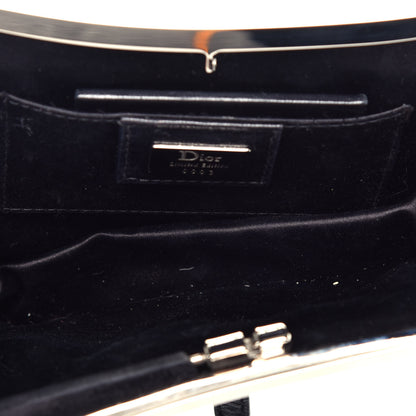 Christian Dior Satin Bead Embroidered Mini Frame Saddle Black 5 of 8