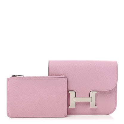 Hermes Epsom Constance Slim Wallet Mauve Sylvestre 3 of 10