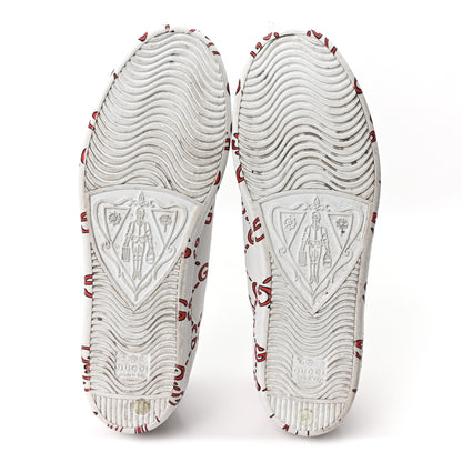 Gucci Calfskin GucciGhost Print Womens Ace Sneakers 40.5 White Hibiscus Red 6 of 10