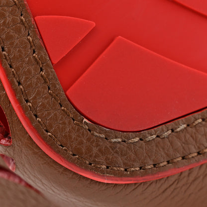 Christian Louboutin Calfskin Loubinthesky Small Perforated Cabarock Spikes Tote Biscotto 13 of 14