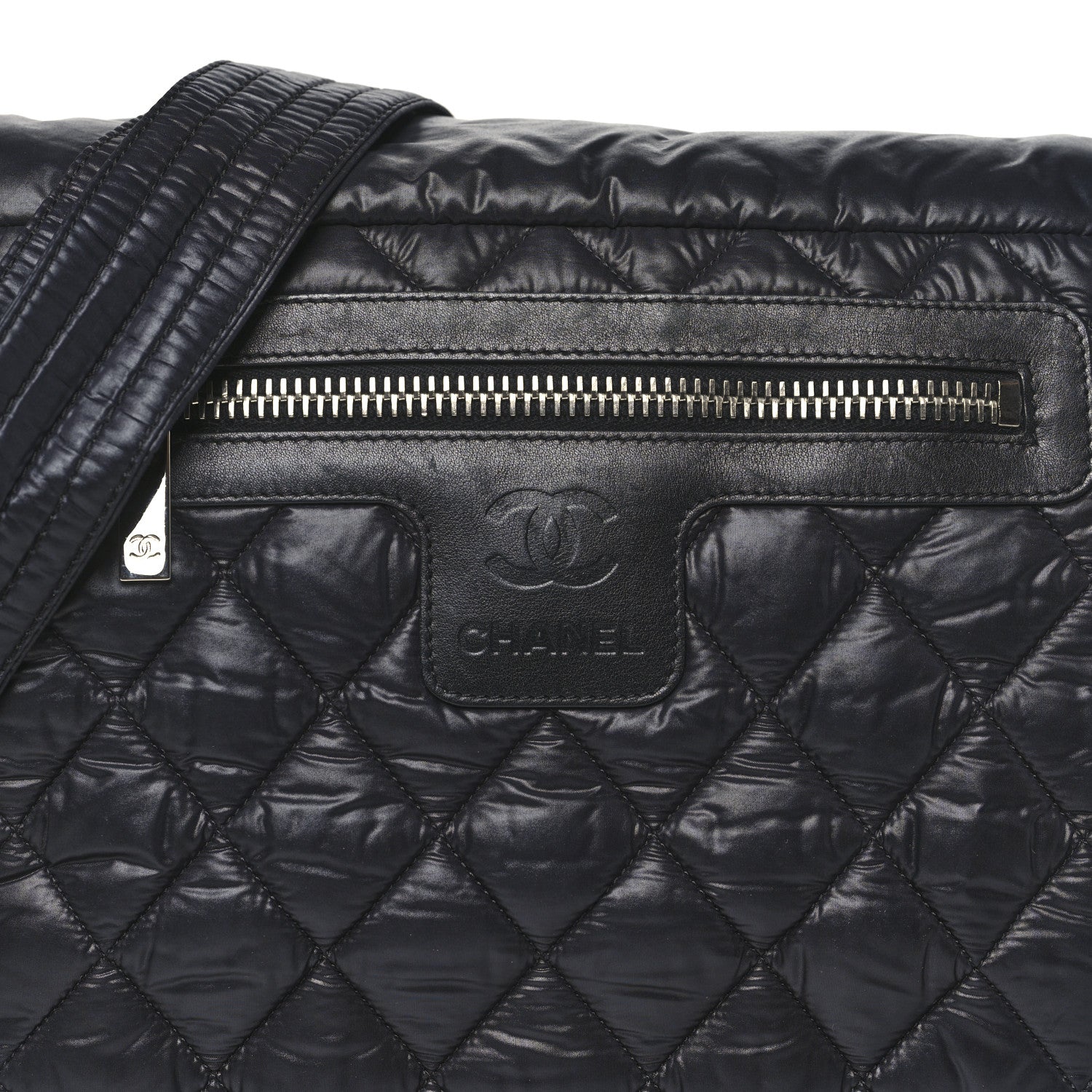 Chanel Nylon Small Coco Cocoon Messenger Bag Black 8 of 11