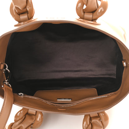 Miu Miu Soft Calf Chain Tote Caramel 5 of 9