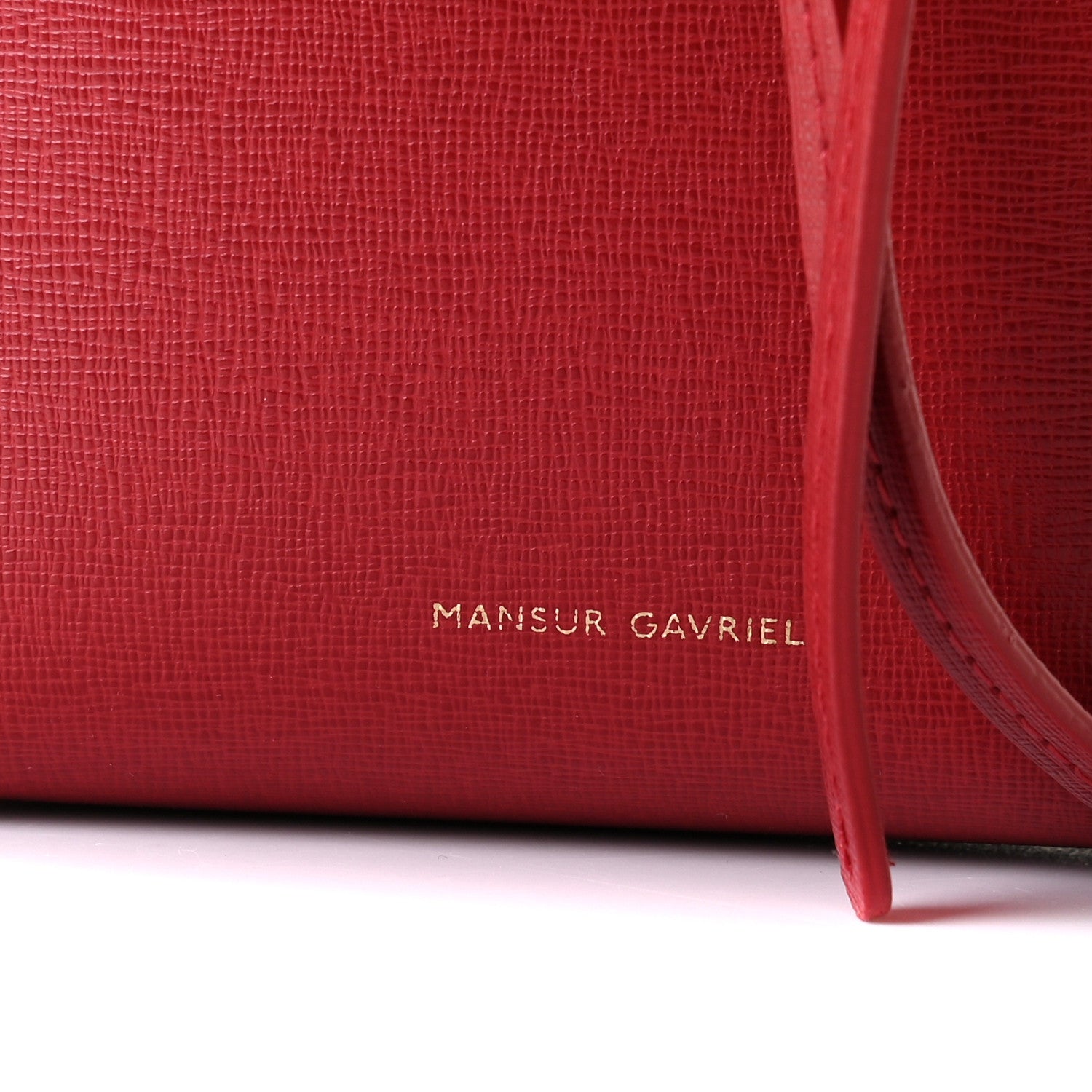 Mansur Gavriel Saffiano Mini Mini Bucket Bag Flamma 7 of 9