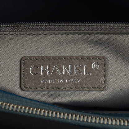 Chanel Caviar Quilted Grand Shopping Tote GST Dark Blue 6 of 7