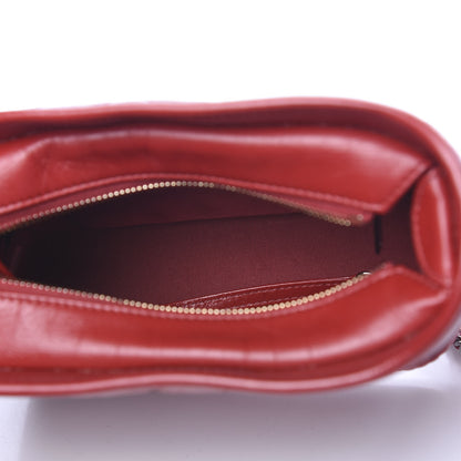Chanel Aged Calfskin Chevron Quilted Small Gabrielle Hobo Red 4 of 12