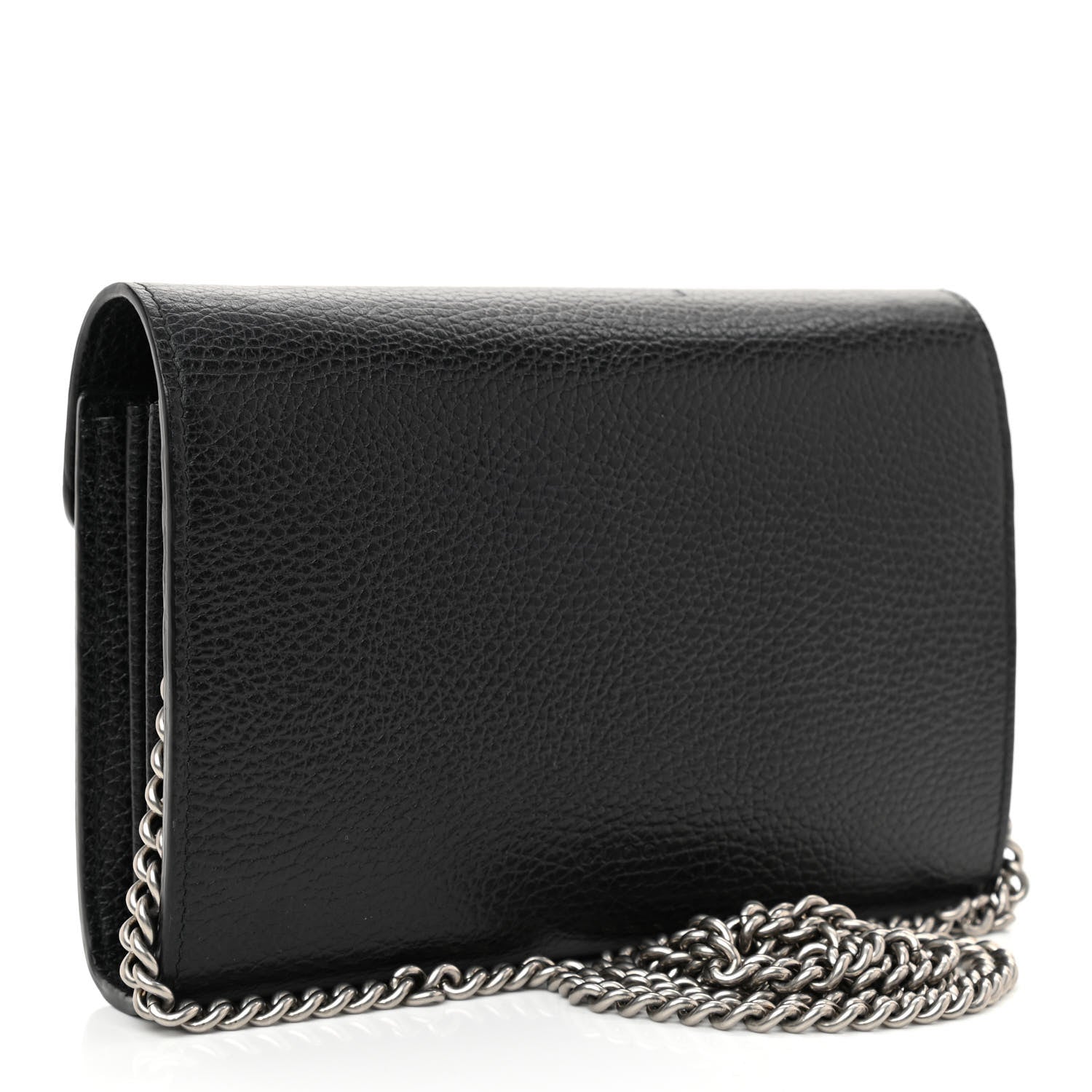 Gucci Calfskin Mini Dionysus Chain Wallet Black 3 of 9