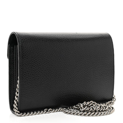 Gucci Calfskin Mini Dionysus Chain Wallet Black 3 of 9