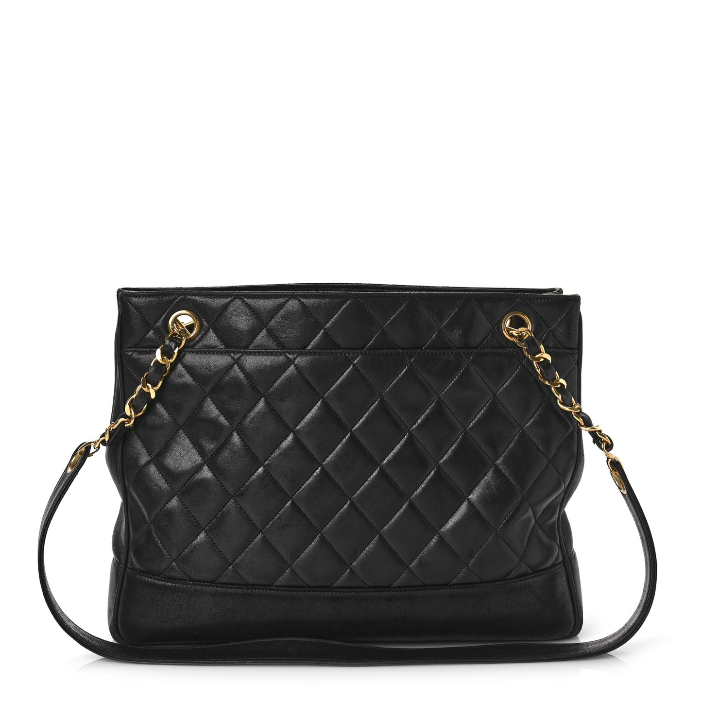 Lambskin Quilted Shoulder Bag Black