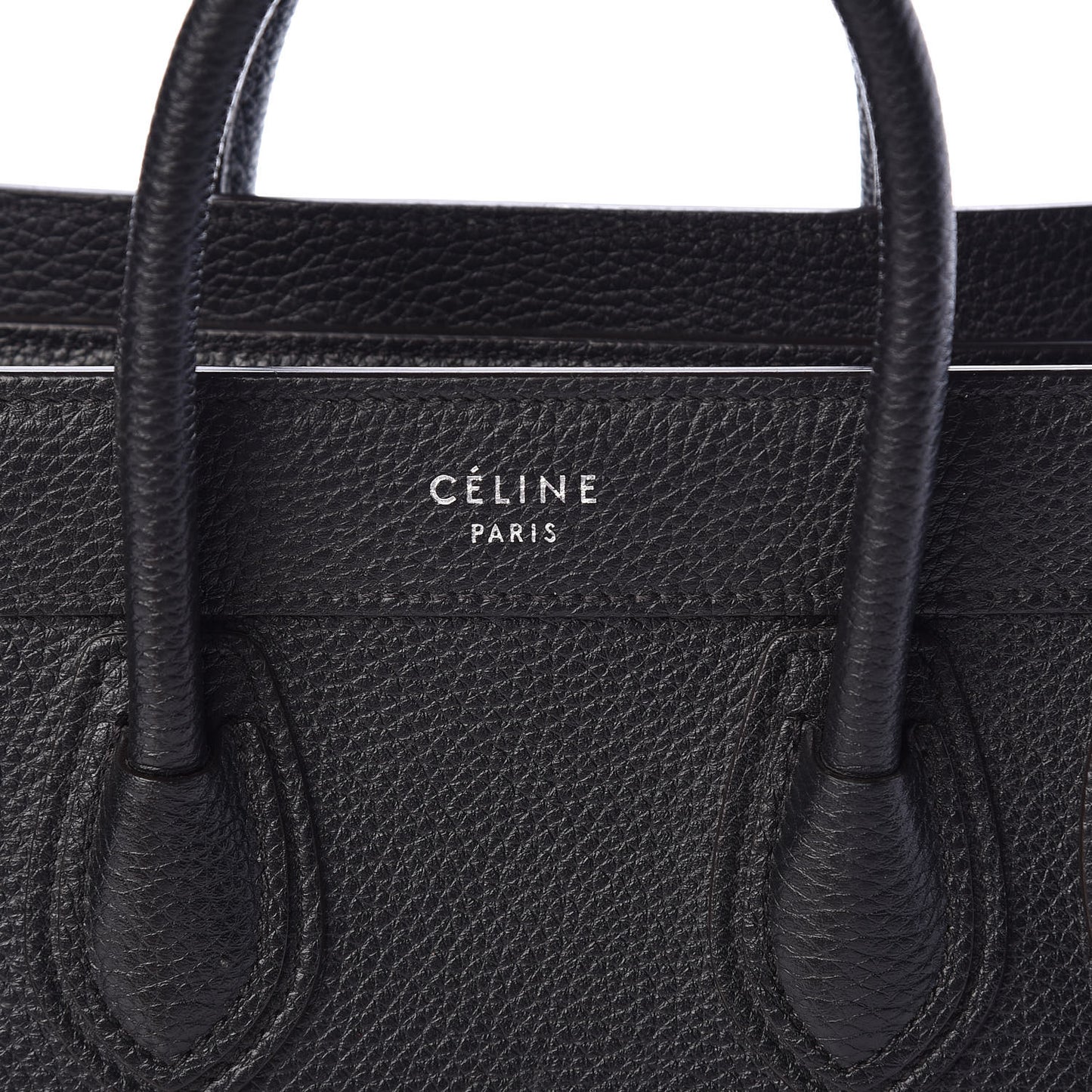 Drummed Calfskin Nano Luggage Black