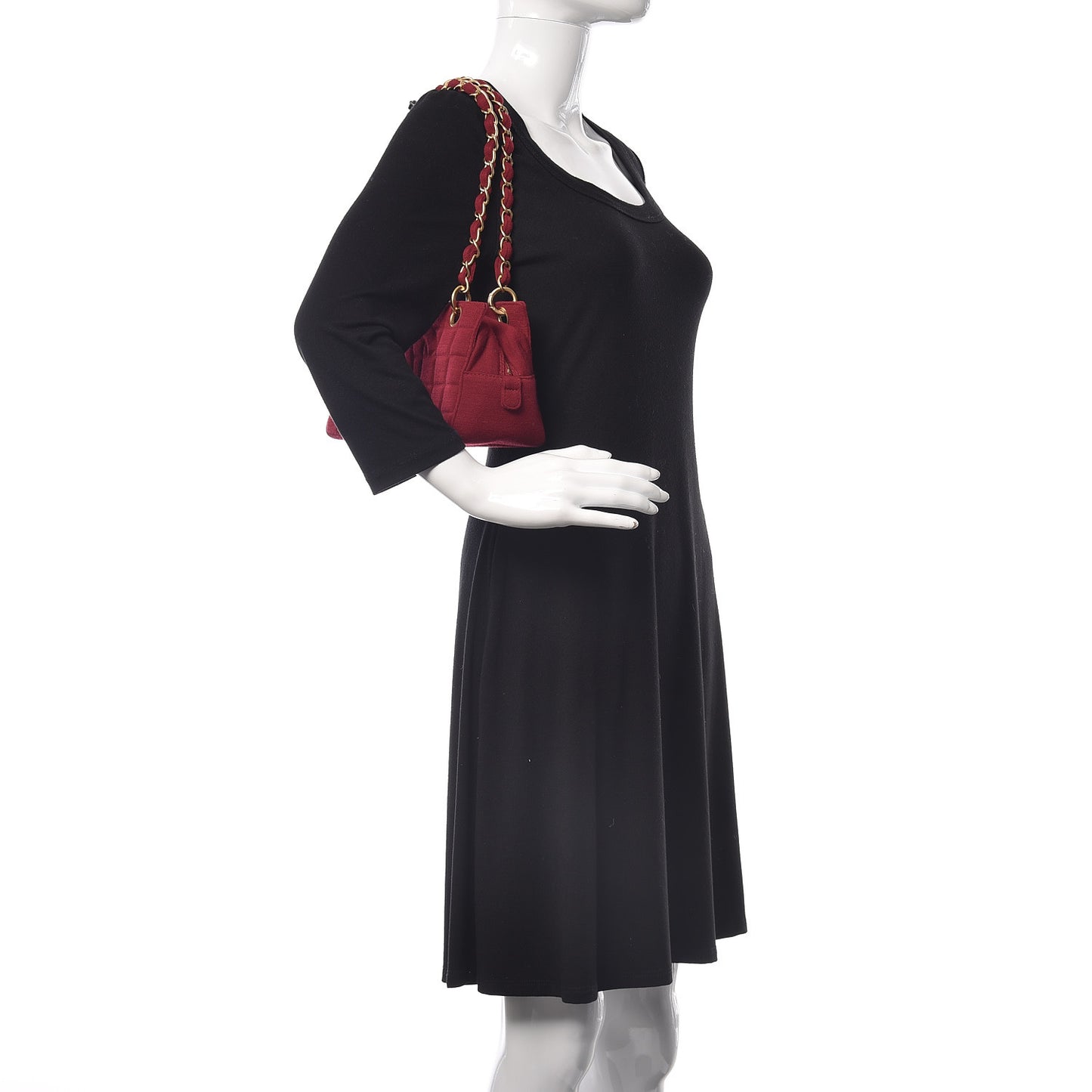 Jersey Quilted Petite Timeless Tote PTT Dark Red