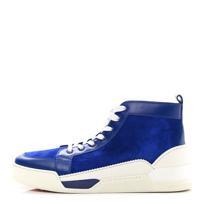 Christian Louboutin Suede Calfskin Mens Rankick Flat Sneakers 45.5 Azulejo 1 of 10