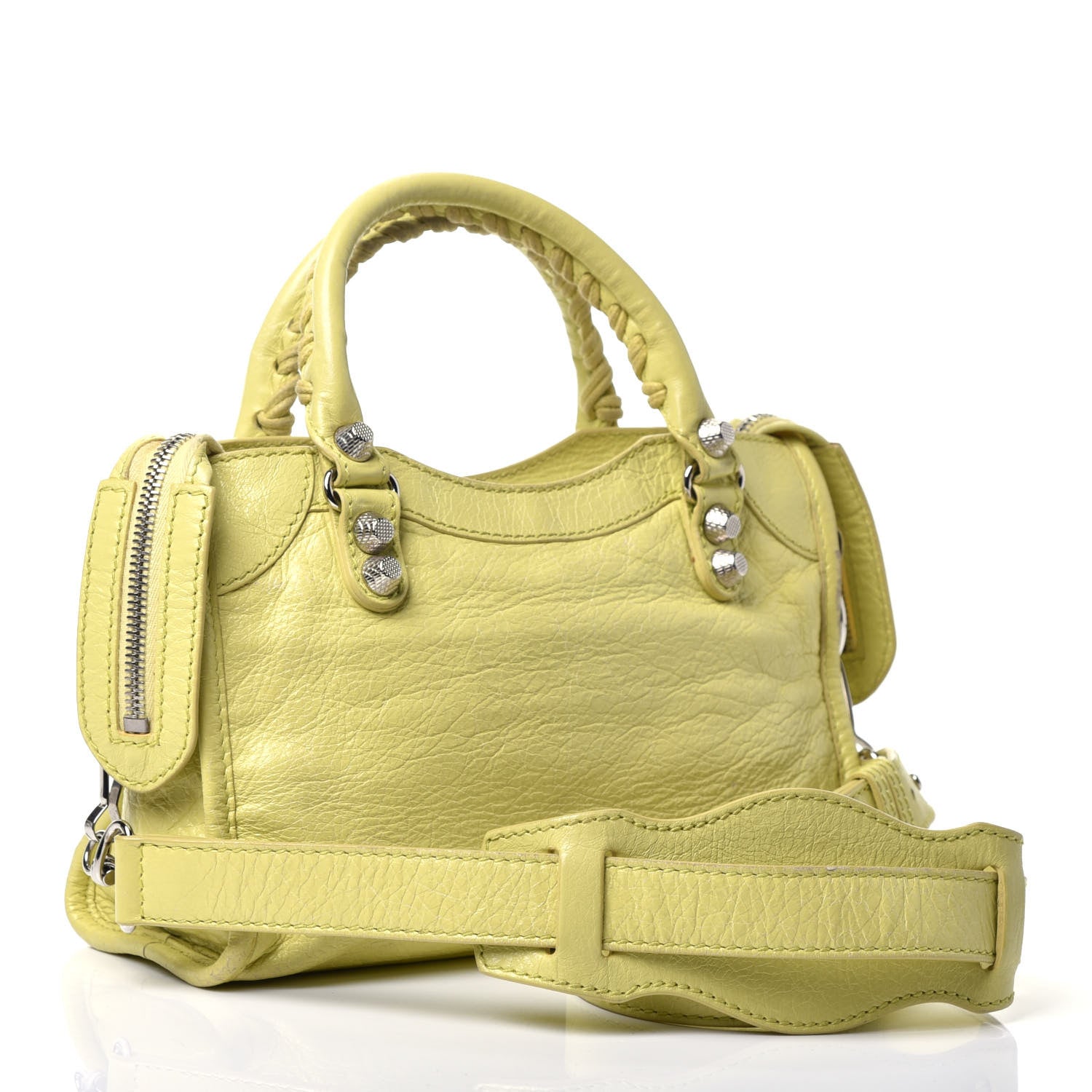 Balenciaga Agneau Giant 12 Silver Hardware Mini City Jaune Citronnade 4 of 10