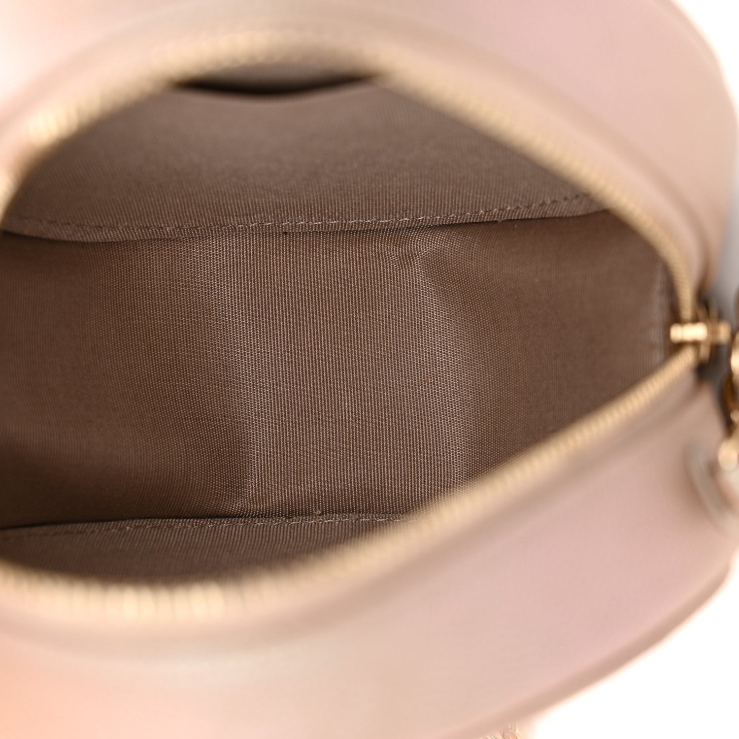 Chanel Iridescent Caviar Resin Quilted Round Clutch With Chain Beige 5 of 12