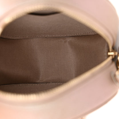 Chanel Iridescent Caviar Resin Quilted Round Clutch With Chain Beige 5 of 12