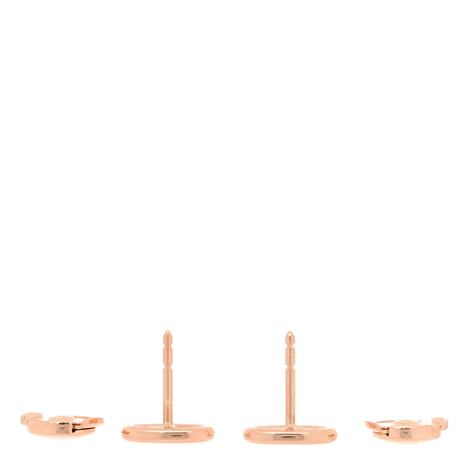 Hermes 18K Rose Gold TPM Farandole Stud Earrings 3 of 5
