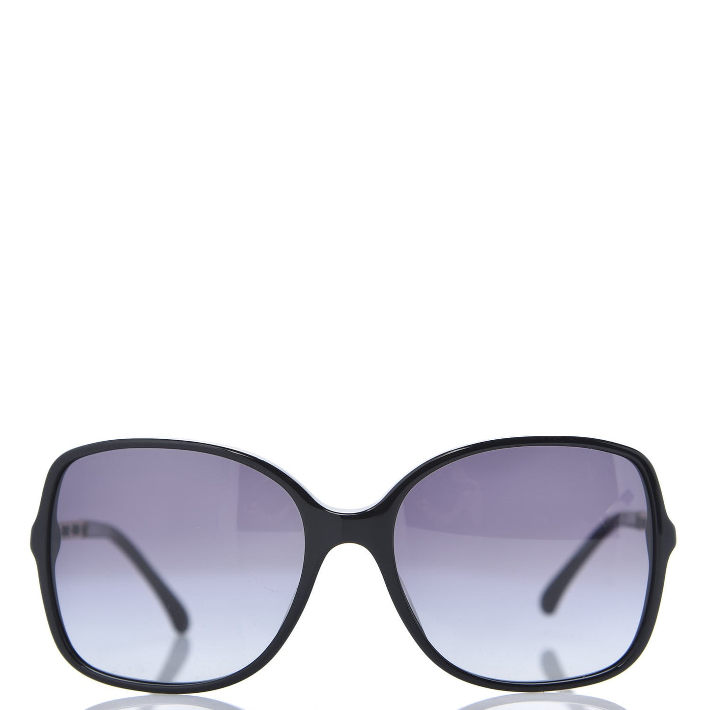 Lambskin Square Chain Sunglasses 5210-Q Black