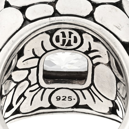 John Hardy Sterling Silver White Topaz Batu Kali Square Ring 54 7 4 of 4