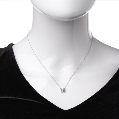 Tiffany Platinum Diamond Cross Stitch Pendant Necklace 2 of 6