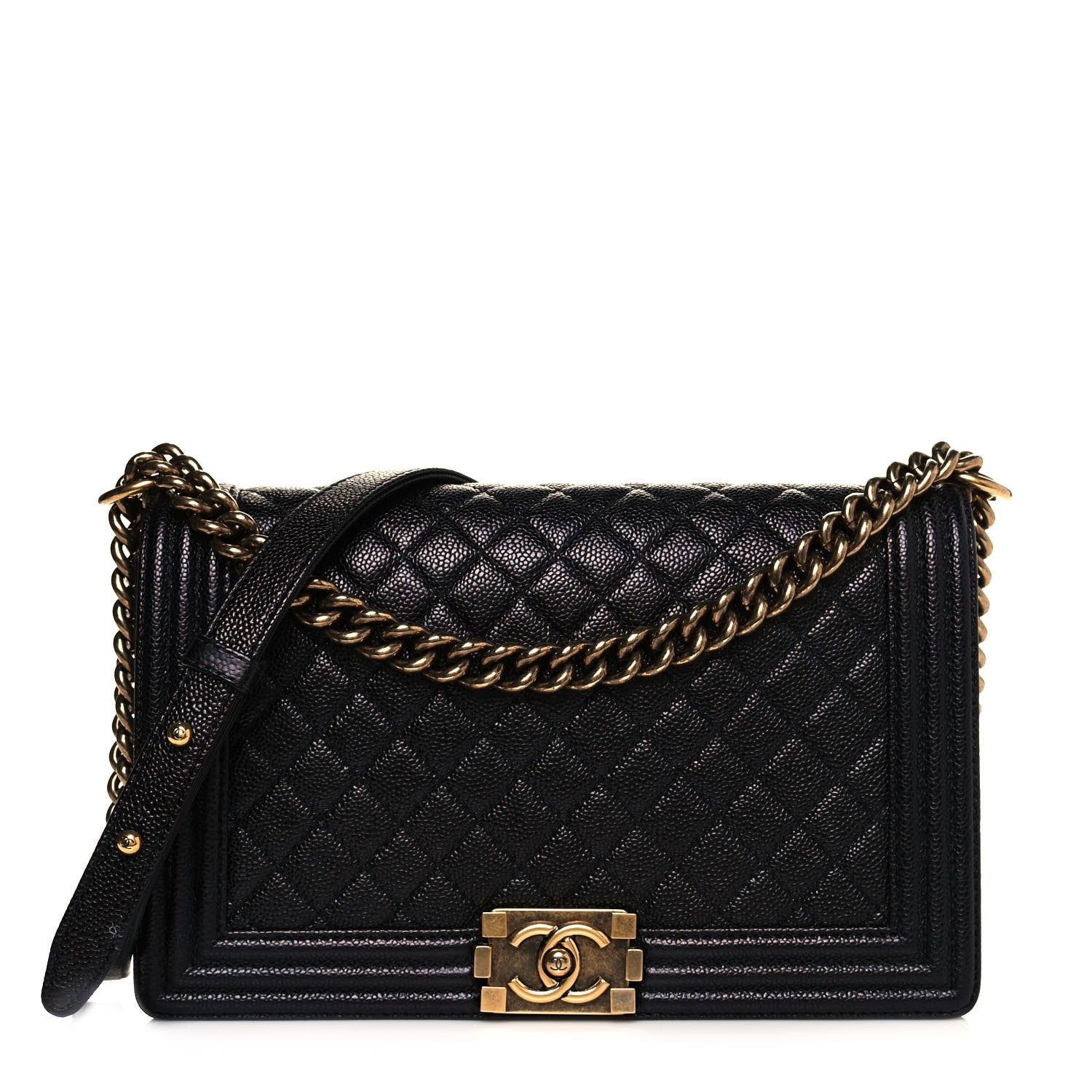 Chanel Caviar Quilted New Medium Boy Flap Black 1 of 13