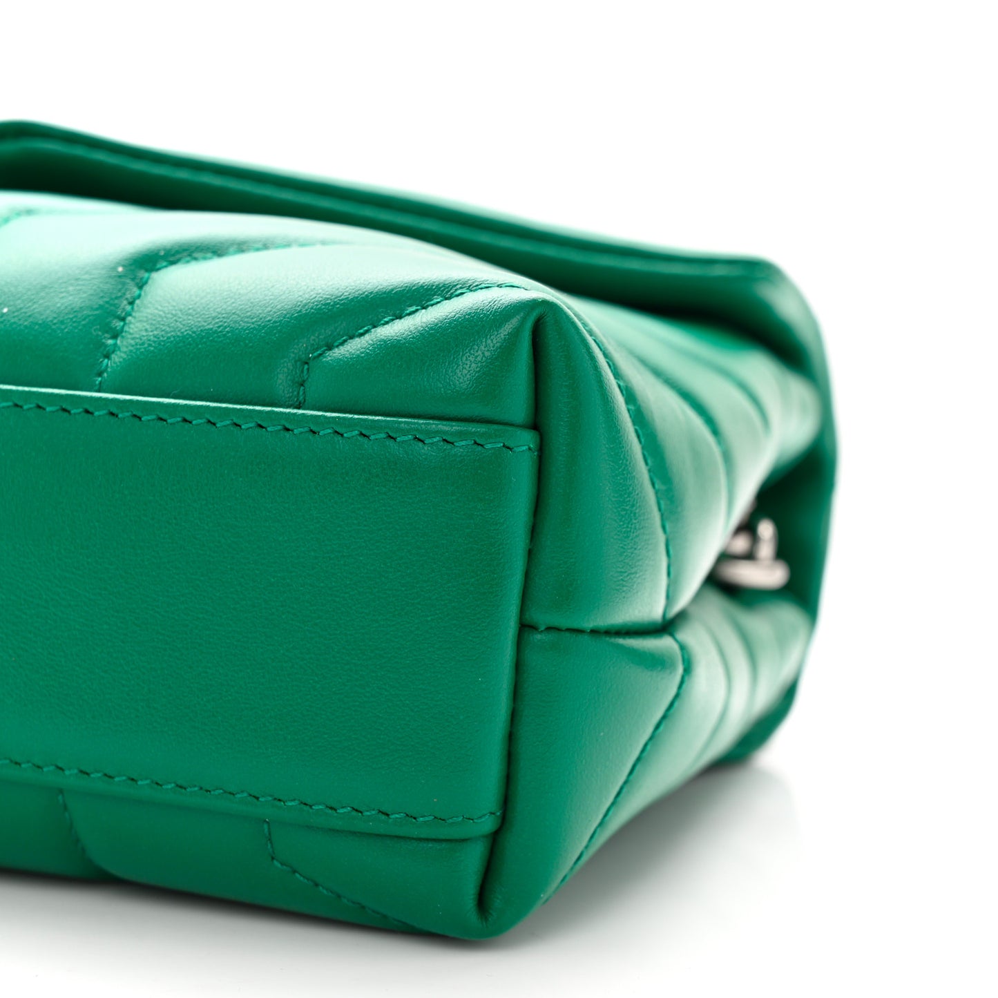 Calfskin Y Quilted Monogram Toy Loulou Crossbody Bag Green Field