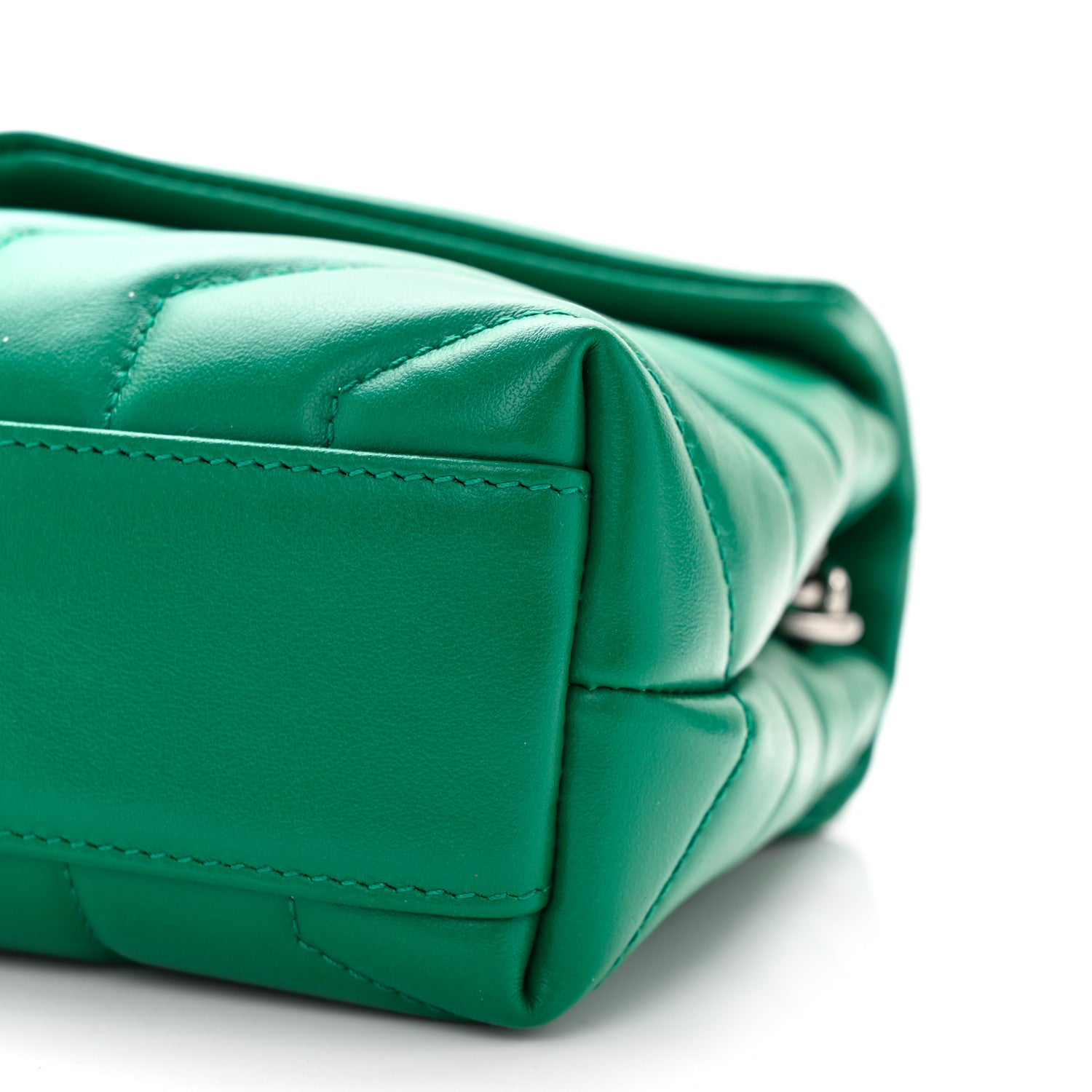 Saint Laurent Calfskin Y Quilted Monogram Toy Loulou Crossbody Bag Green Field 10 of 10