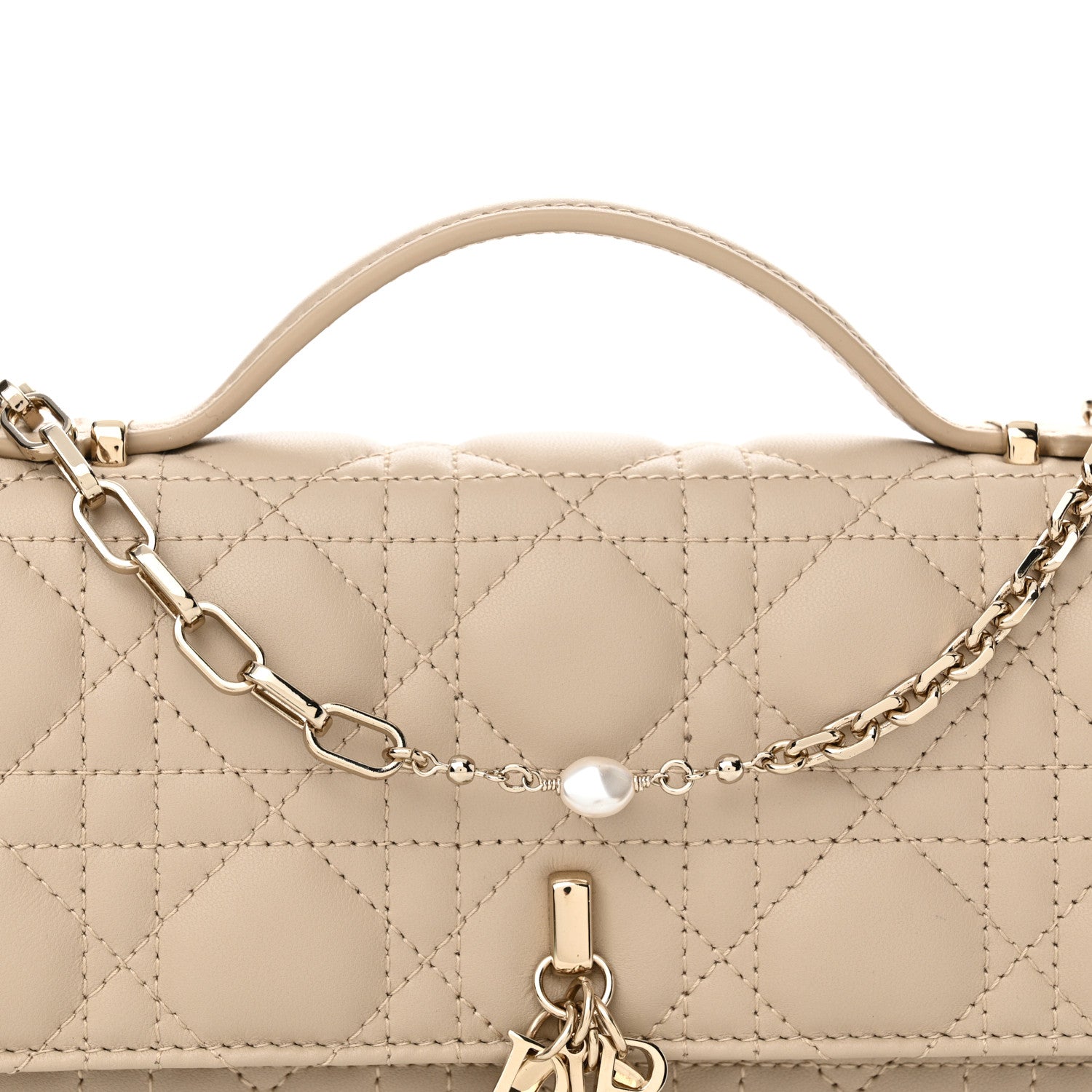 Christian Dior Lambskin Cannage Mini My Dior Bag Sand 9 of 12