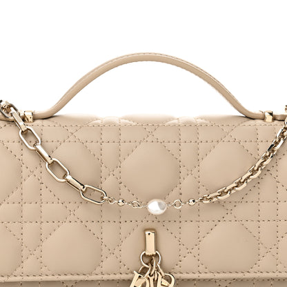 Christian Dior Lambskin Cannage Mini My Dior Bag Sand 9 of 12