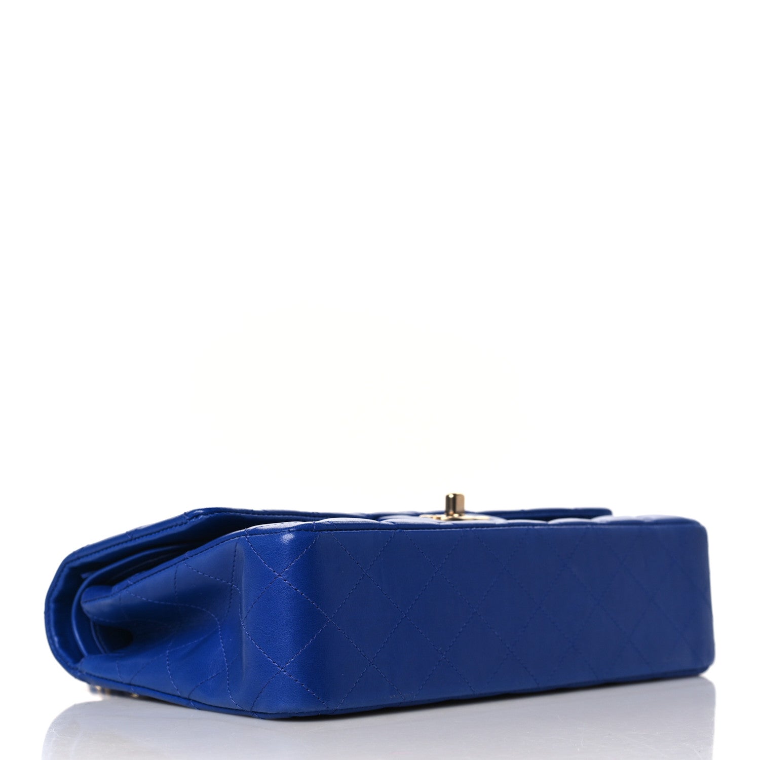 Chanel Lambskin Quilted Medium Double Flap Blue 4 of 9