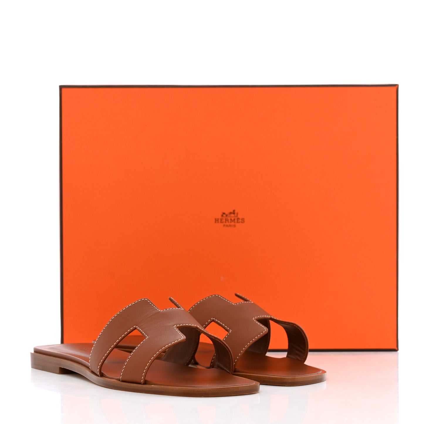 Box Calfskin Oran Sandals 37 Gold