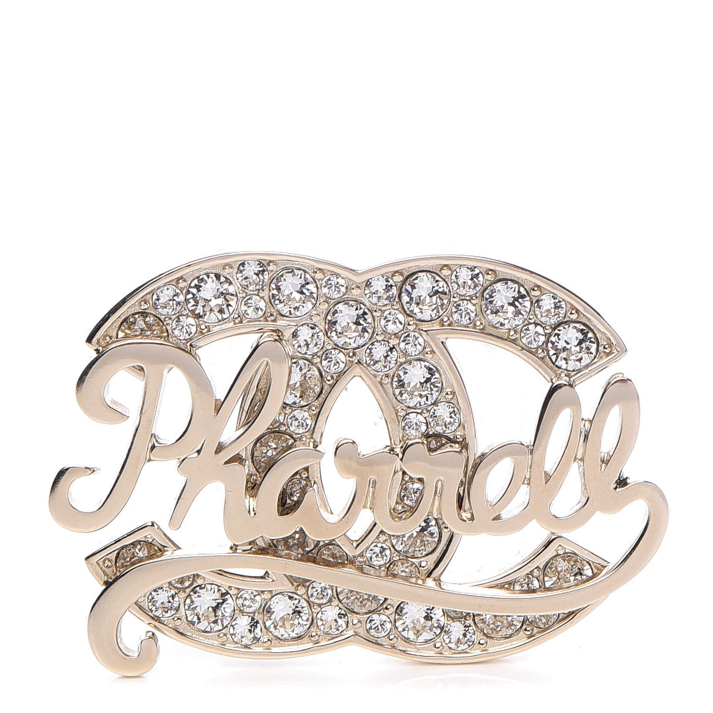 x Pharrell Williams Crystal Brooch Gold