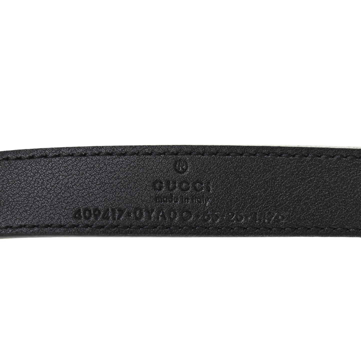 Plutone Calfskin Double G 20mm Belt 65 26 Black