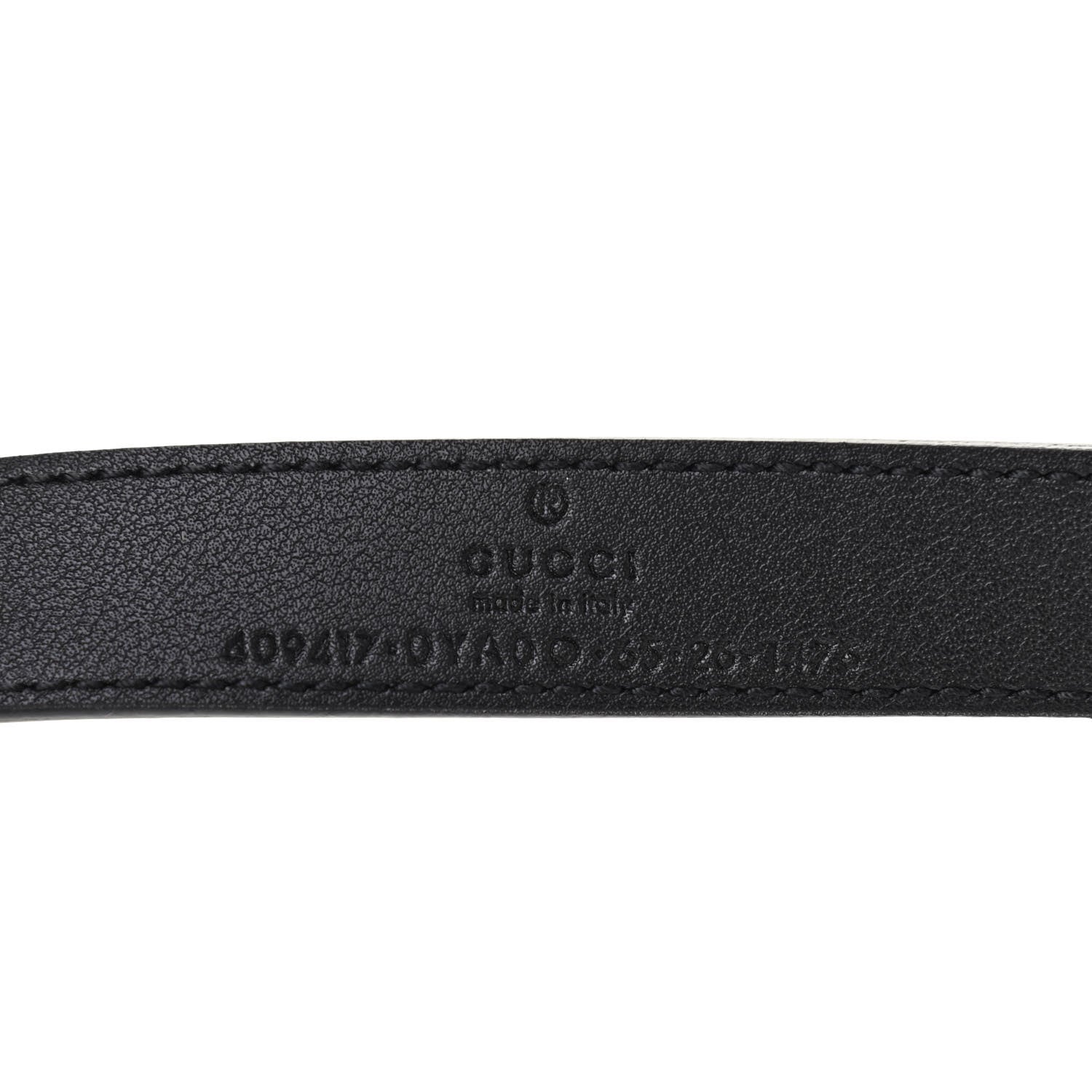 Gucci Plutone Calfskin Double G 20mm Belt 65 26 Black 3 of 5