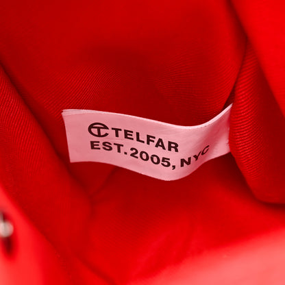 Telfar Patent Vegan Leather Small Shopping Bag Red 7 of 10