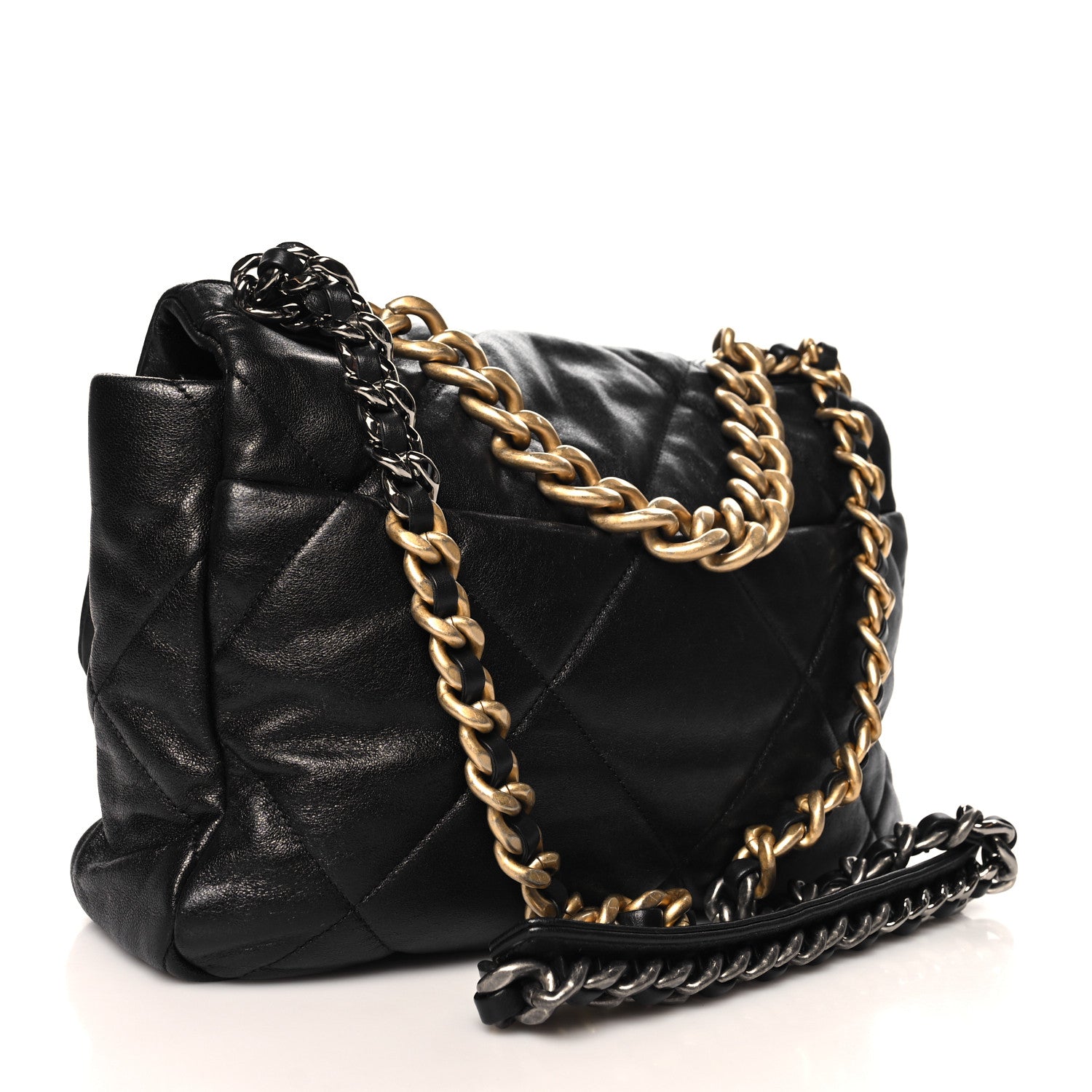 Chanel Lambskin Quilted Large Chanel 19 Flap Black 3 of 12